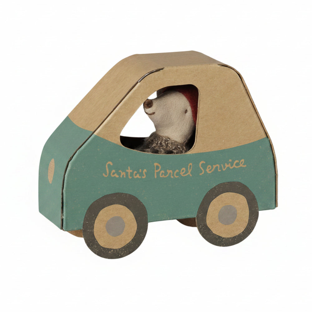 Maileg Kerst Muis - Kleine Broer in Auto 14-6703-00_1
