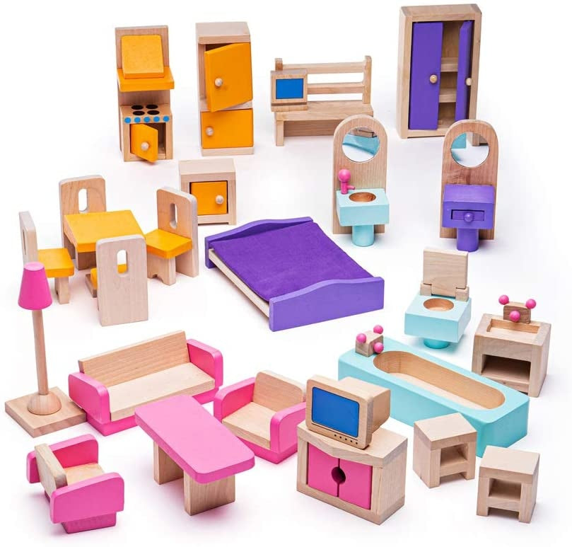 Bigjigs Poppenhuis Meubels Compleet JT116 1