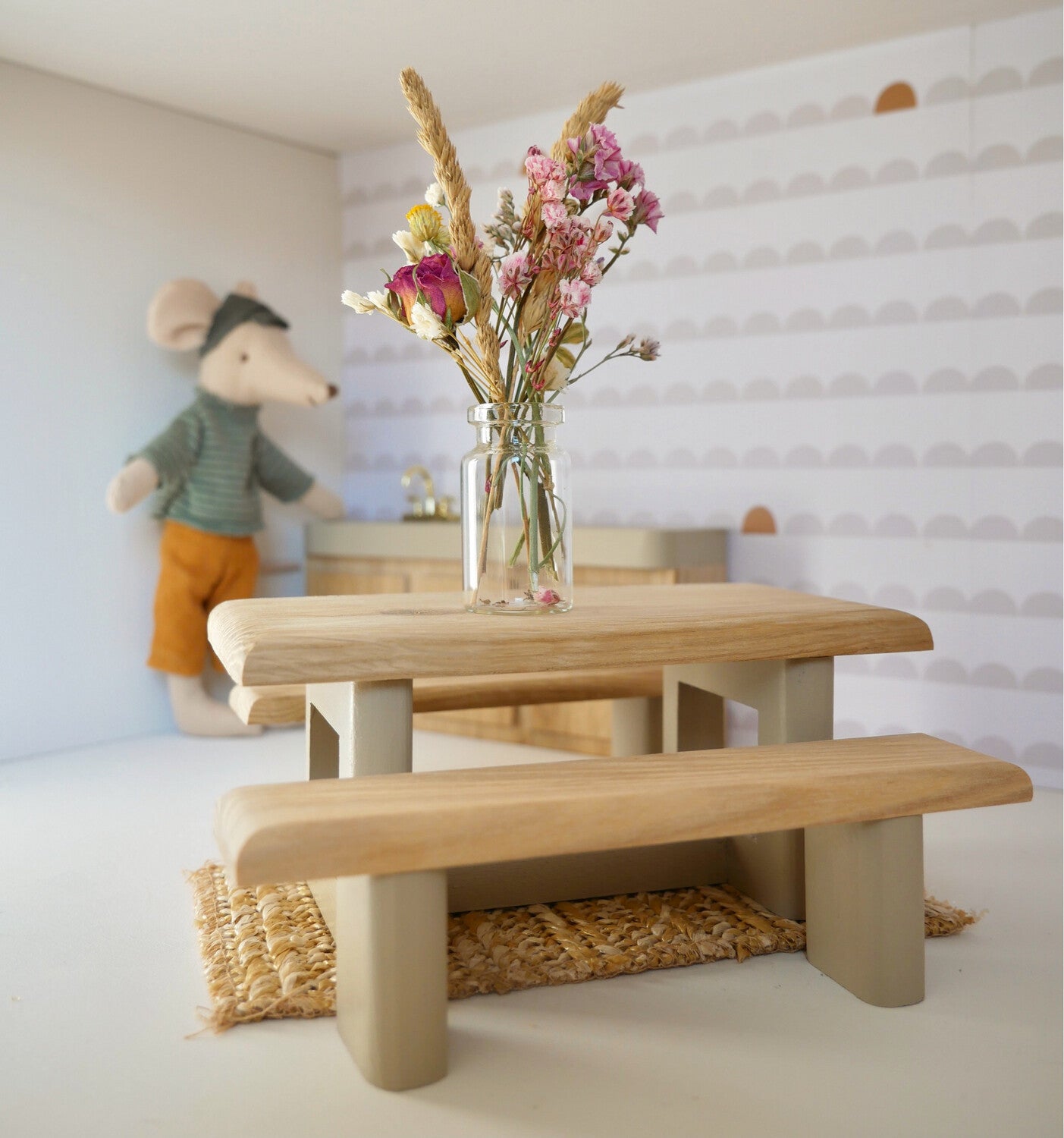 Eetkamer Tafel met 2 Bankjes 4