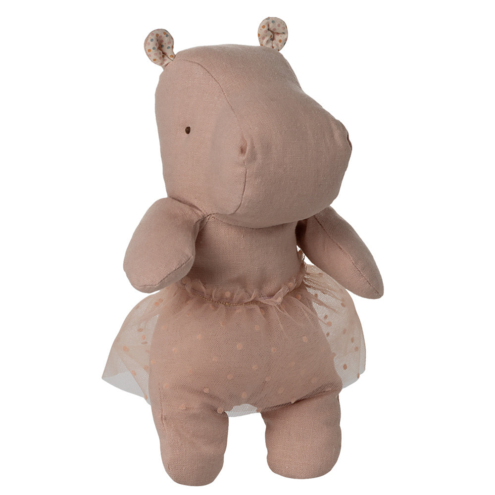 Maileg Safari Friends Nijlpaard met Jurk 23 cm - Roze 1