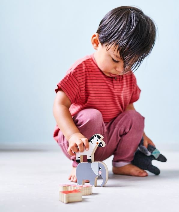 Petit Monkey Houten Stapel Diertjes Jungle 4