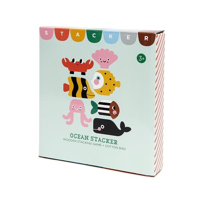 Petit Monkey Houten Stapel Diertjes Oceaan 5