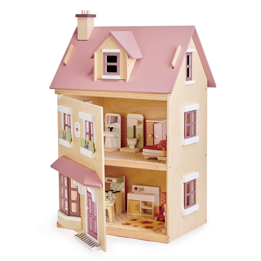 Tender Leaf Toys Poppenhuis Villa met Meubels 4608128_4
