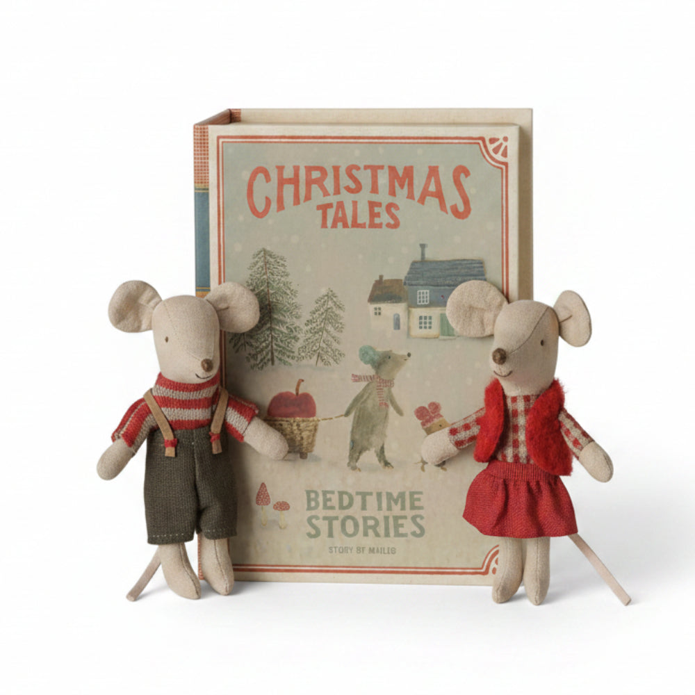 Maileg Kerst Tweeling in Boek - Kleine Broer en Zus 14-6701-00_1