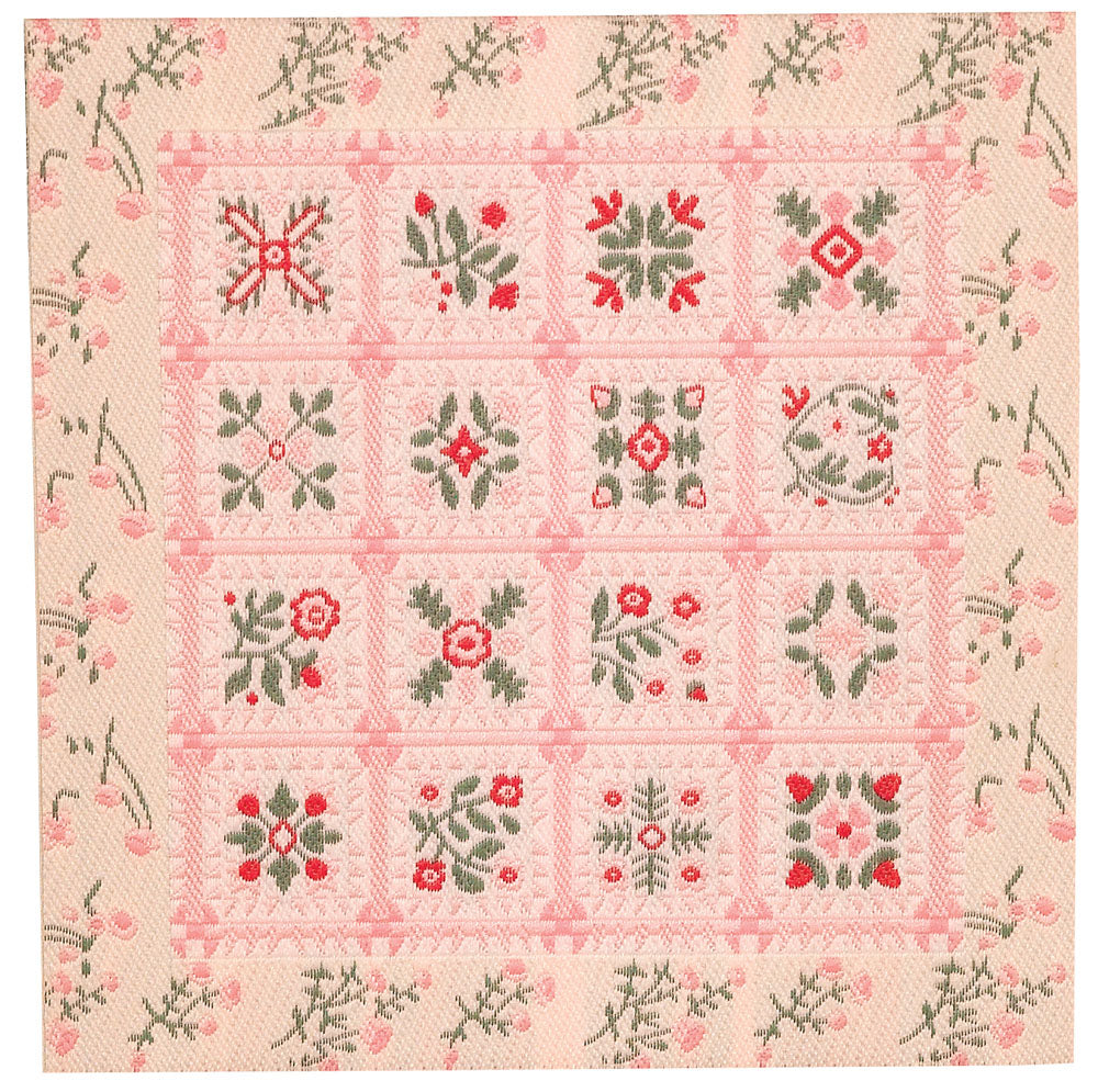 Poppenhuis Vloerkleed Roze Patchwork 3943