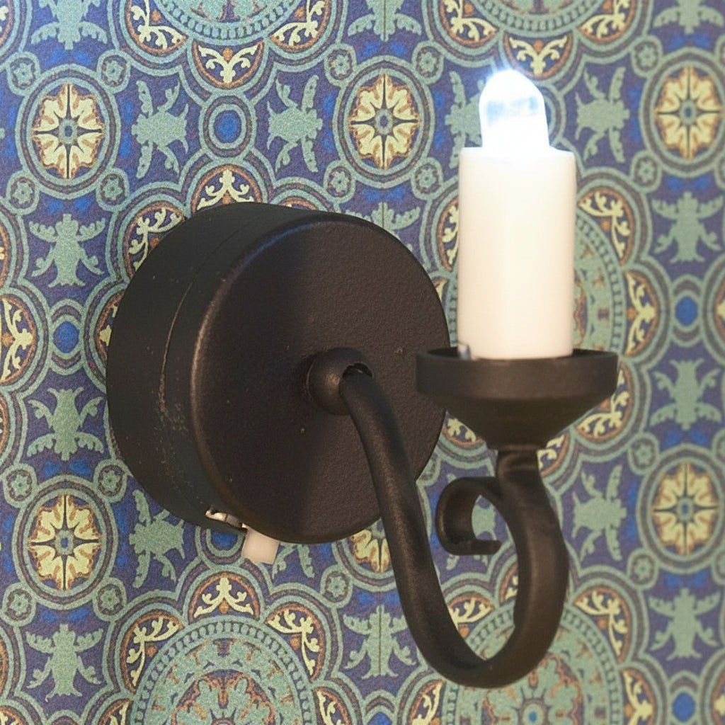 Zwarte Poppenhuis Wandkaarslamp  - LED
