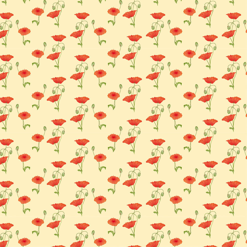 Behang Red Poppy