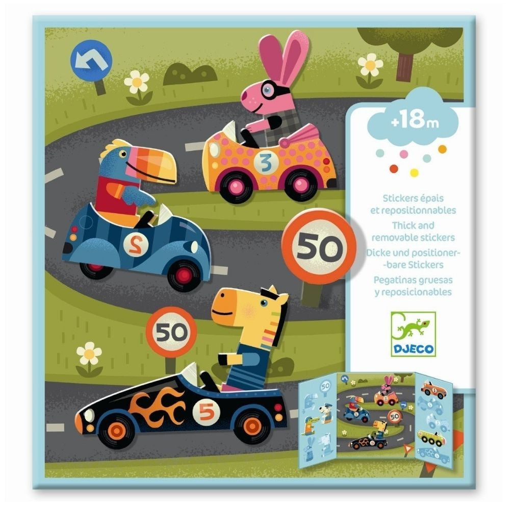 Djeco Creatief met Stickers - Auto's DJ09073 1