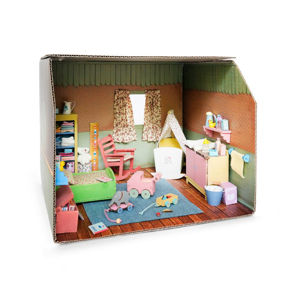 Het Muizenhuis Kartonnen Poppenhuis Babykamer