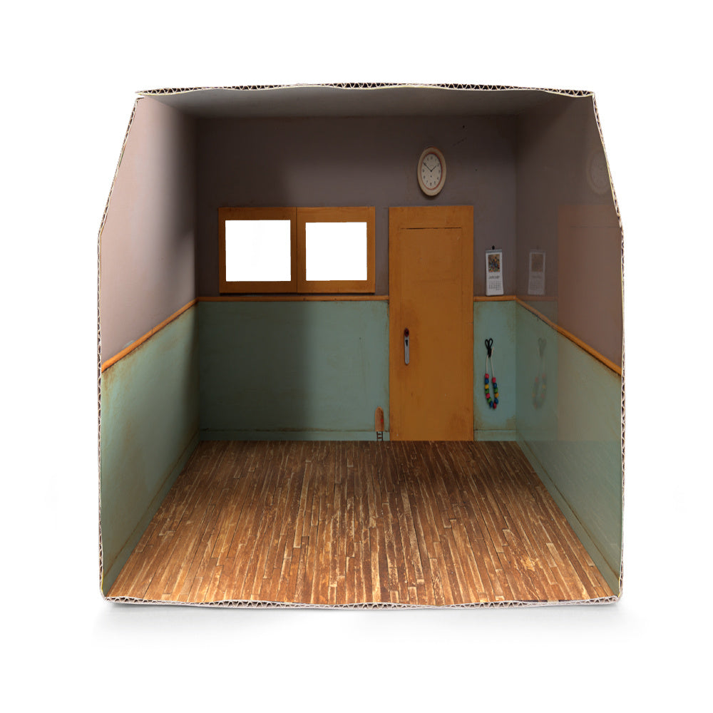Het Muizenhuis Kartonnen Poppenhuis Klaslokaal 1