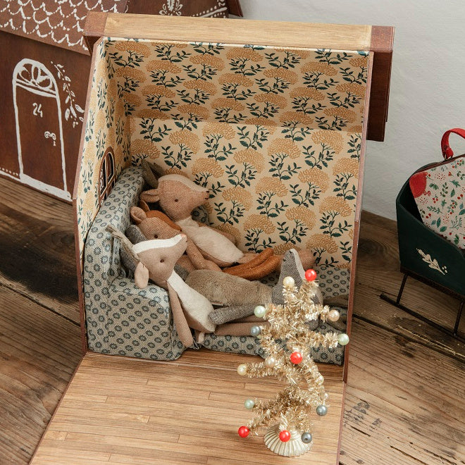 Maileg Hertjes in Gingerbread huisje