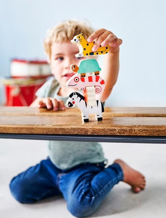 Petit Monkey Houten Stapel Diertjes Jungle 3