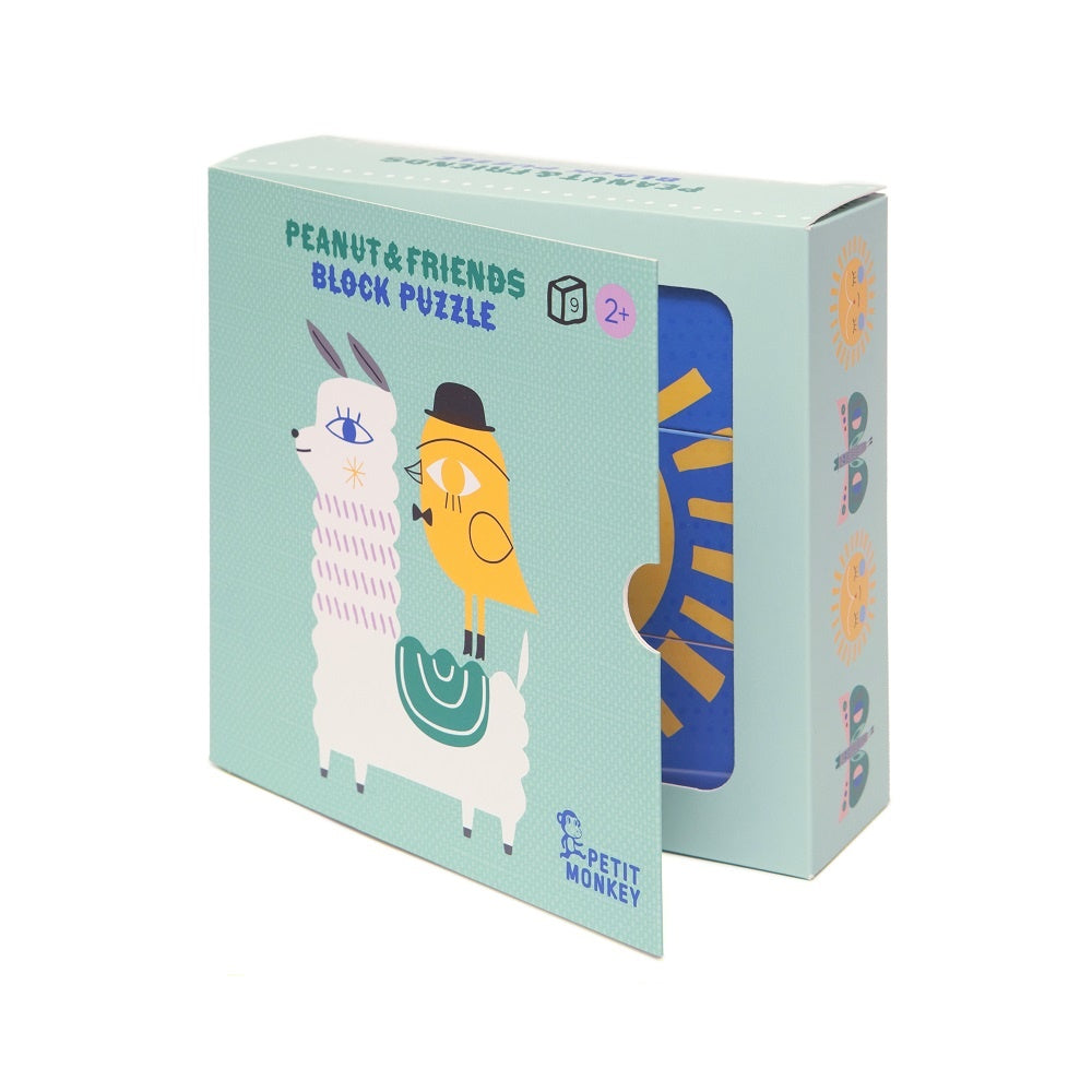 Petit Monkey Peanut & Friends Blokken Puzzel 2
