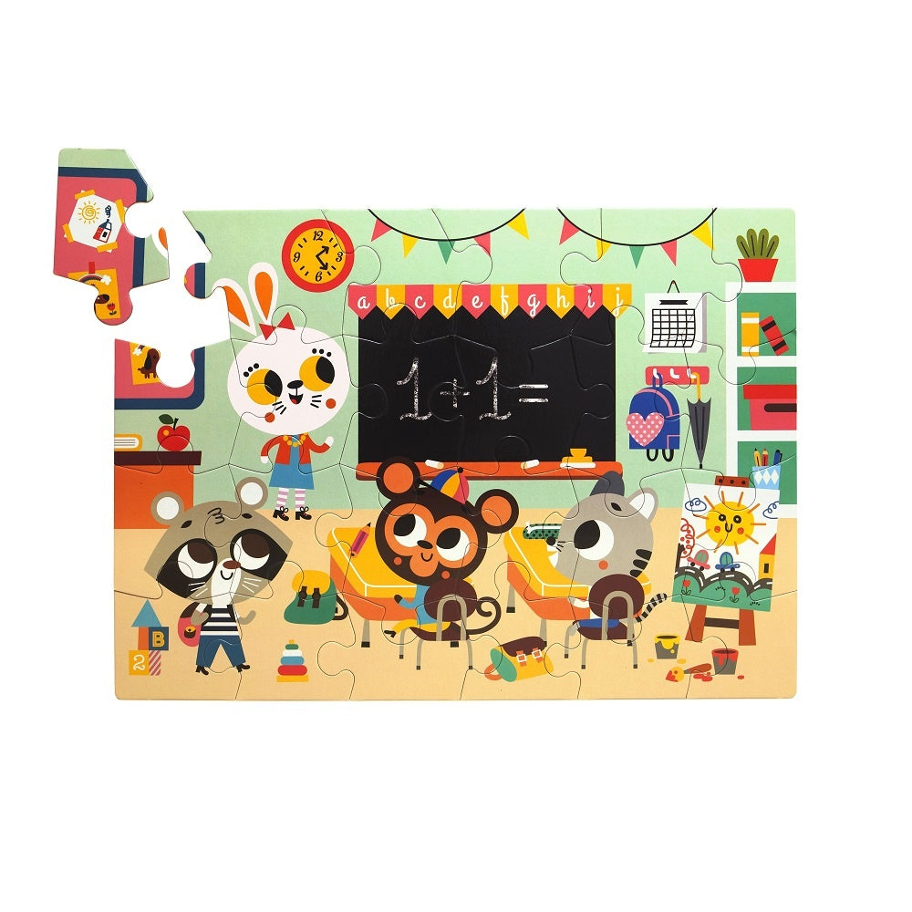 Petit Monkey Puzzel At School 24st 2