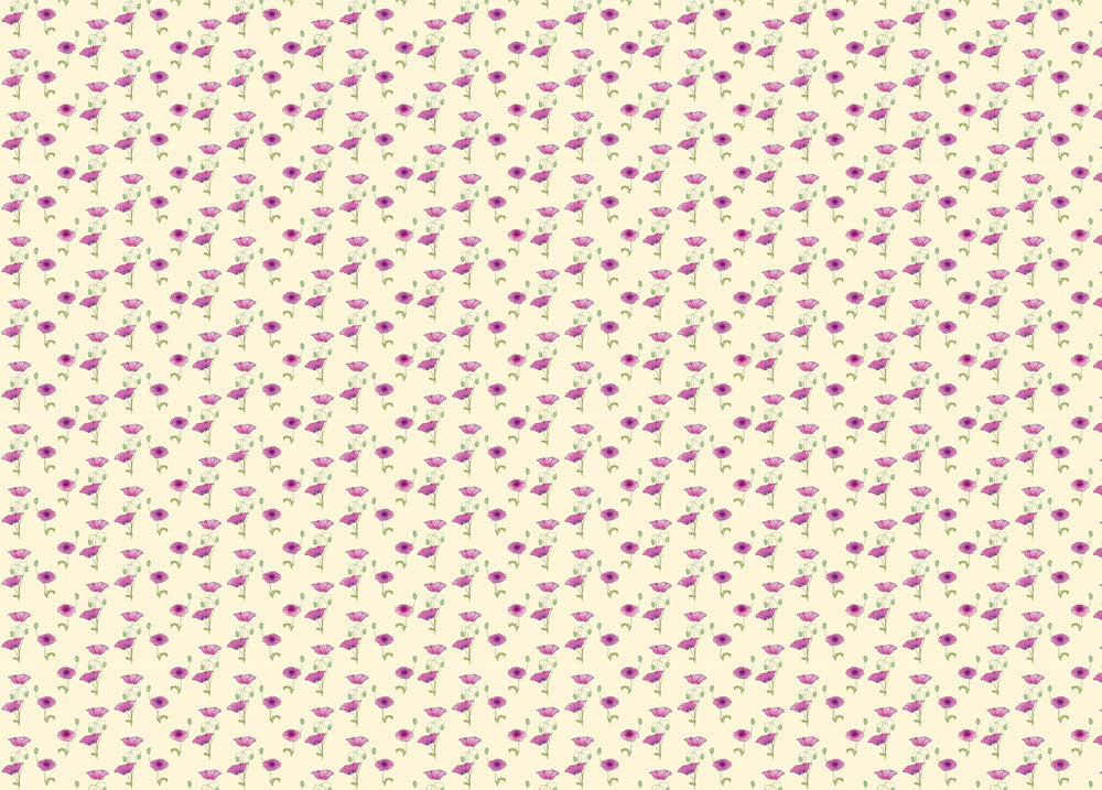 Poppenhuis Behang Pink Poppy