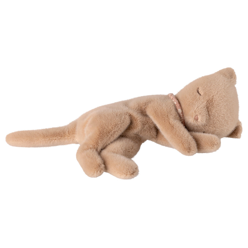 Slapende Kitten Pluche - Klein - Cream Peach